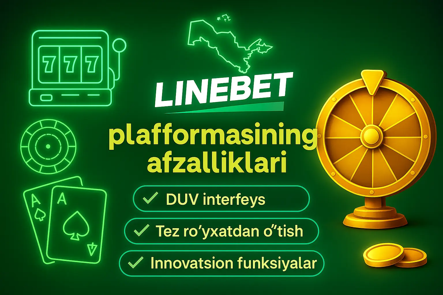 LineBet platformasining afzalliklari
